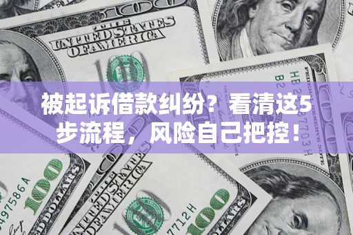 济南被起诉借款纠纷？看清这5步流程，风险自己把控！